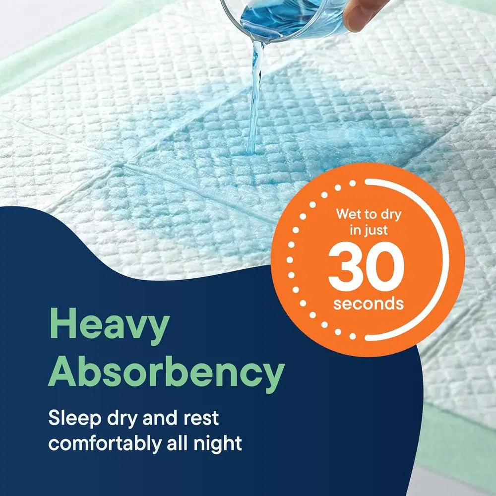 Disposable Underpads 50-Pack 17x 24 - Pee Pads or Dog, Puppy - Diaper Changing Table Pad or Baby - Incontinence Bed & Chair Line