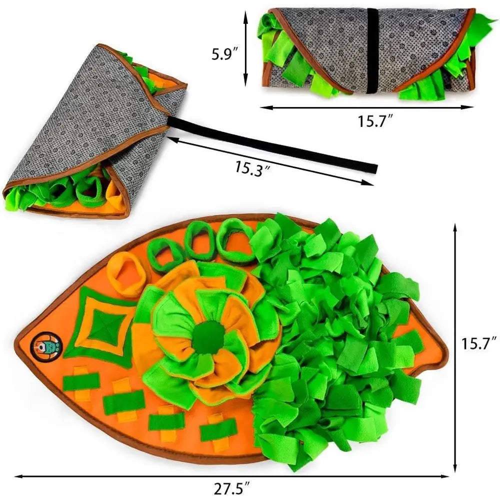 Snugle Mat for Dogs, Dog Cats Nose work Feeding Mat, Pet Interactive Dog Puzzle Toys Encourages Natural Foraging Skills or Training