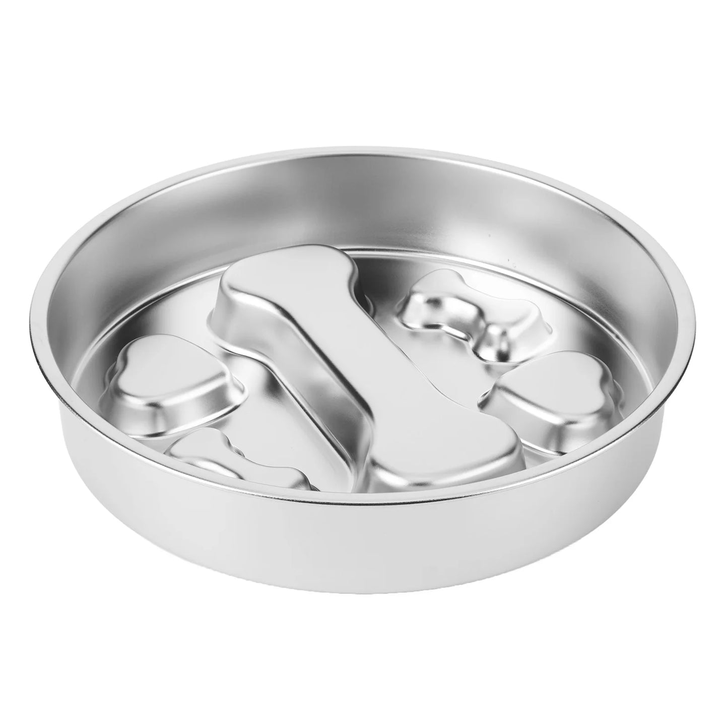 304 Stainless Steel Slow Feeder Dog Bowls with Non-Slip Mat Dog Wat Anti-Choking Dog Water Bowl for Small & Medium Dogs