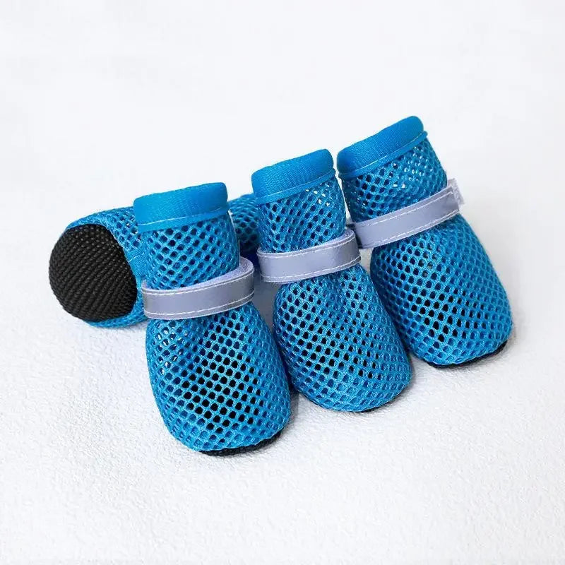4pc, Dog Shoes Non-slip Breathable Wear-resistant Dog Boots Suitable For Small Medium Sized Pets Puppy Protective Footwear.