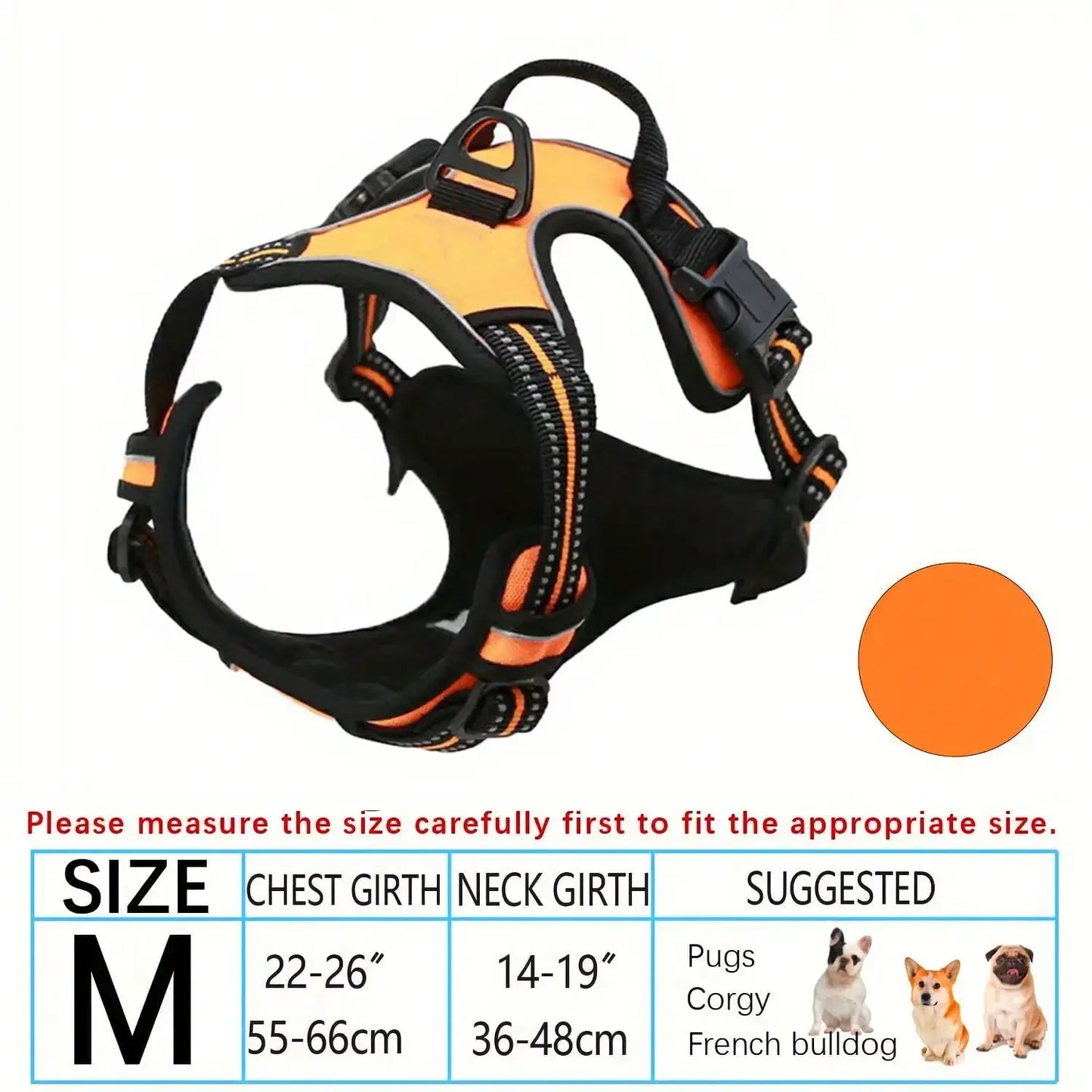 Dog Harness, No-Pull Pet Harness With 2 Leash Clips, Adjustable Soft Padded Dog Vest, Reflective No-Choke Pet Oxford Vest With Easy Control Handle For Large Dogs-The Vest And Rope Are Not A Set Set And Need To Be Purchased Se