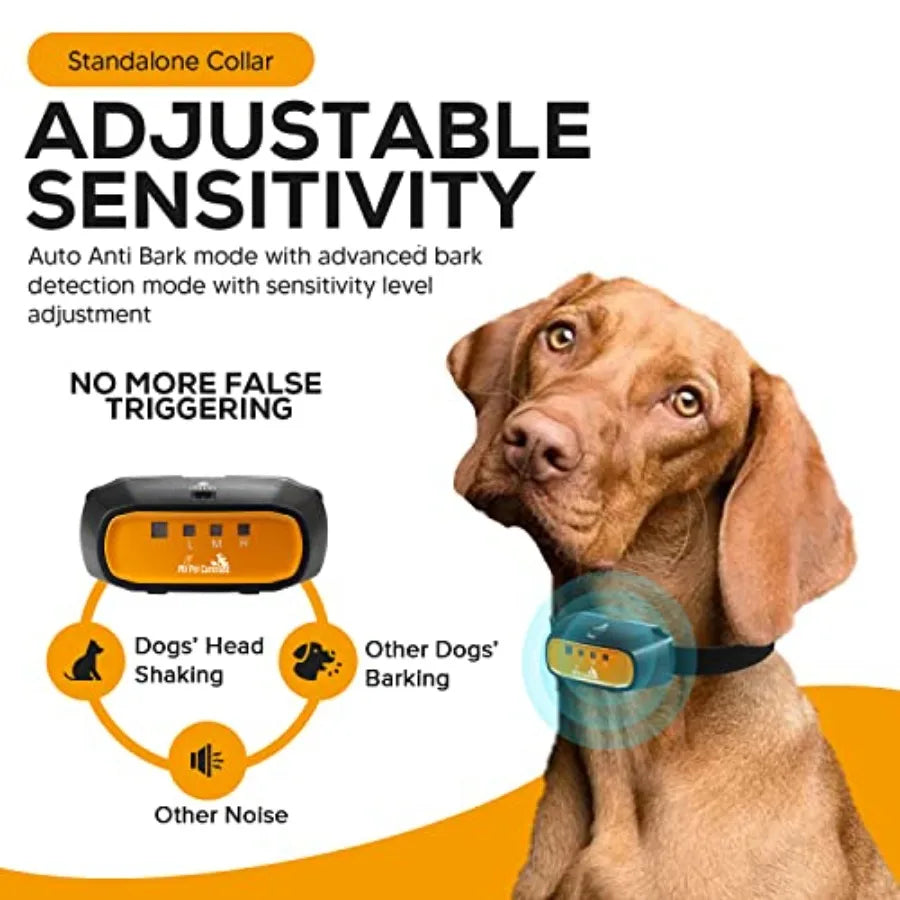Outdoor pet training collar, silicone material, black color, 2-in-1 auto remote citronella spray with advanced bark detection a