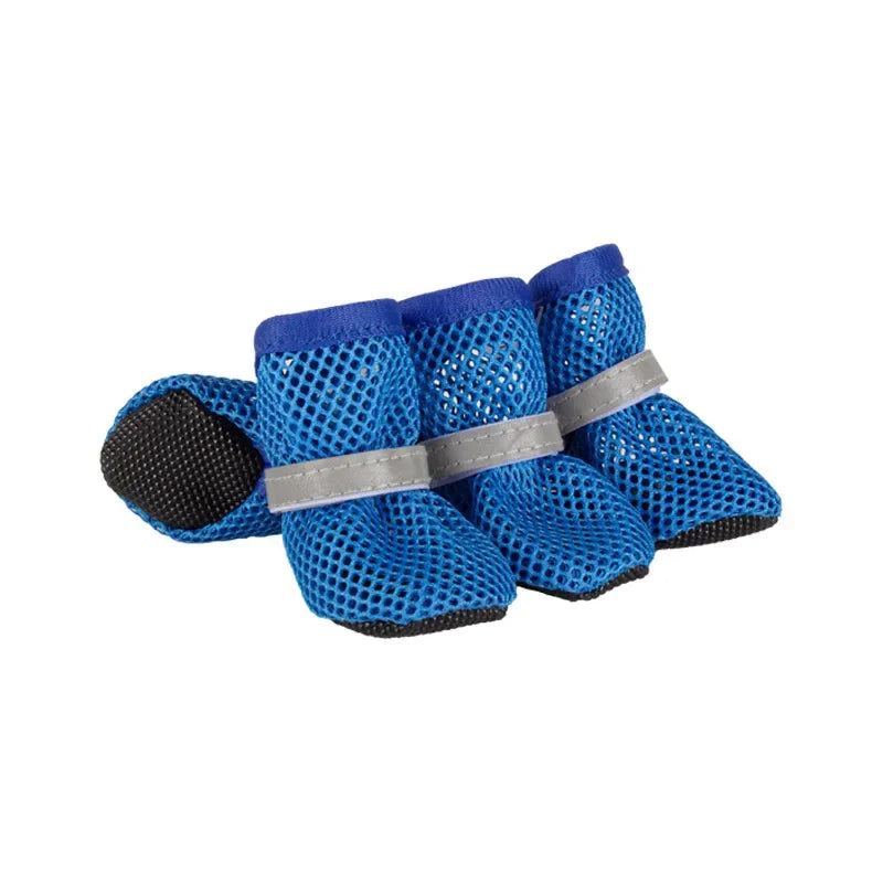 4pcs Dog Shoes Non-slip Breathable Wear-resistant Dog Boots Suitable For Small Medium Sized Pets Puppy Protective Footwear.