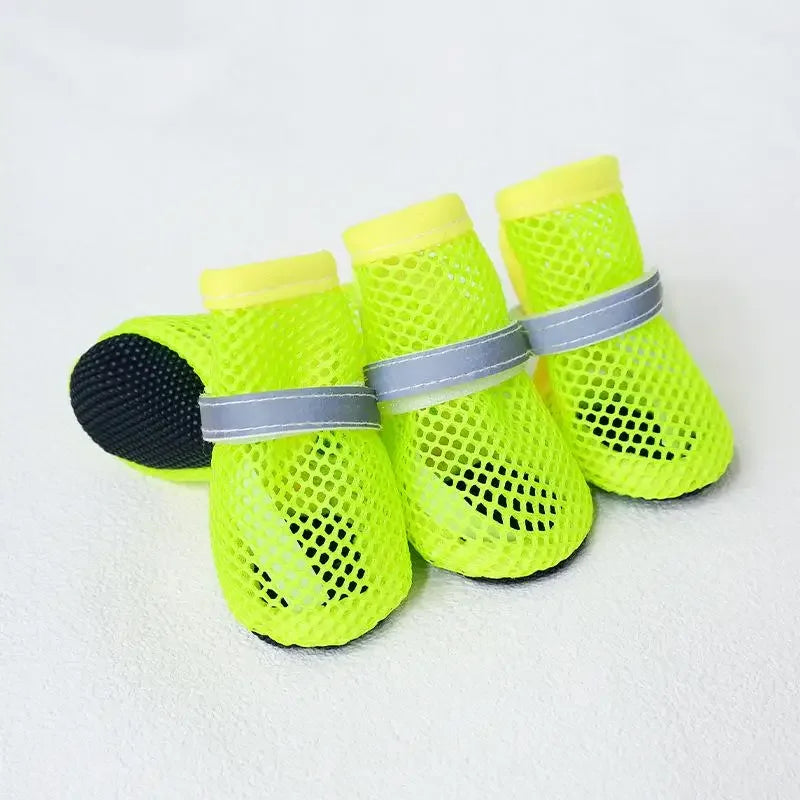 4pc, Dog Shoes Non-slip Breathable Wear-resistant Dog Boots Suitable For Small Medium Sized Pets Puppy Protective Footwear.