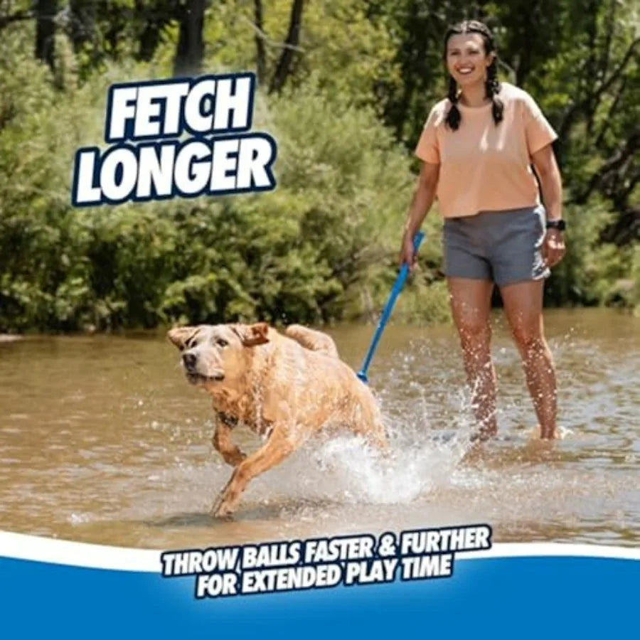 Dog Ball Launcher 12M with 12" Handle Length for Medium 2.5" Dog Balls For Dogs 20-60 lb, Plastic Pet Fetch Ball Thrower, Perfe