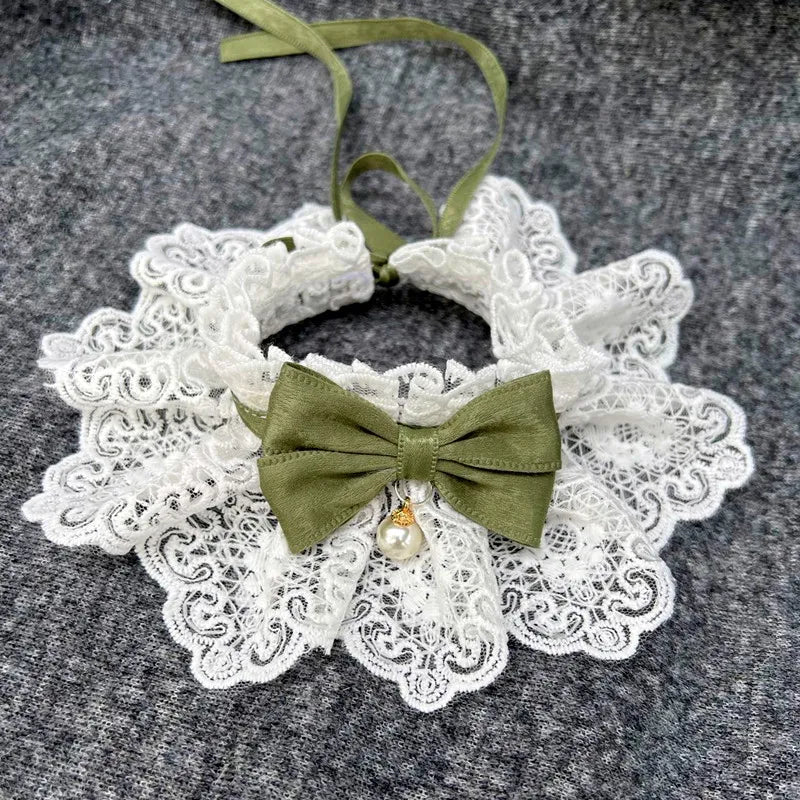 Dog saliva towel, pet scarf, cat bib for small, medium and large dogs, pet accessory, necklace, collar bell, dog bow tie