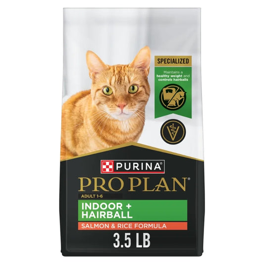Hairball Management, Indoor Cat Food, Salmon and Rice Formula, 3.5 lb.