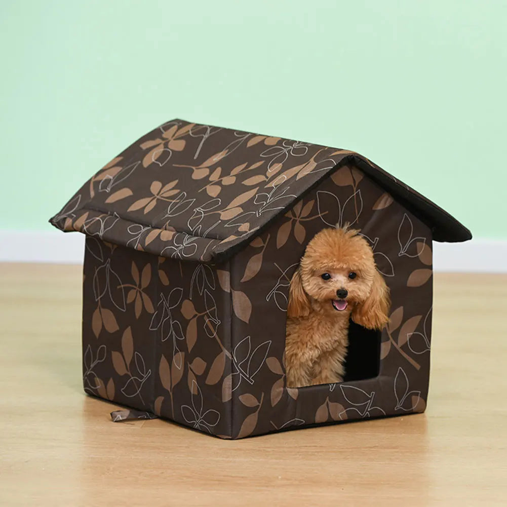 Waterproof Pet Bed House Warm Puppy Kennel Kitten Cave Hut for Indoor and Outdoor Use