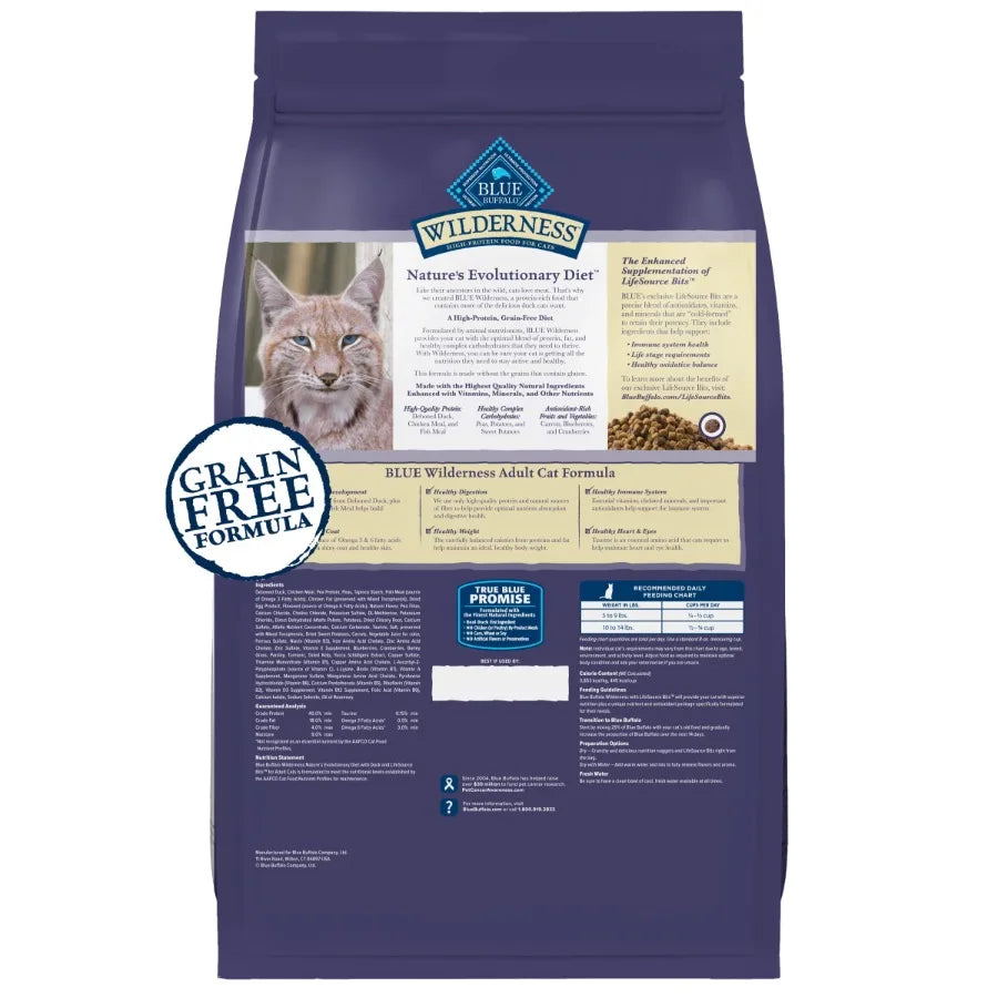 Wilderness Natural High-Protein, Grain-Free Dry Cat Food, Chicken, 4-lb Bag
