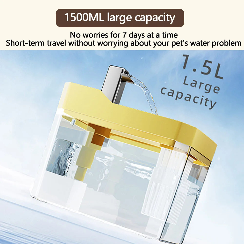 Cat Water Fountain with Quiet Pump Auto Filter USB Anti-Dry Burning Pet Fountain Cat Drinker for Cats Indoor
