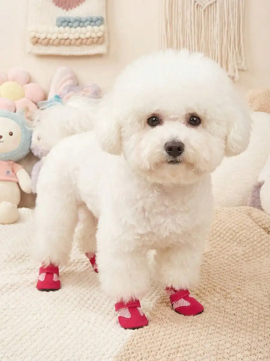 Summer Pet Shoes, Dog Breathable Mesh Casual Soft Bottom Indoor Shoes For Teddy, Poodle