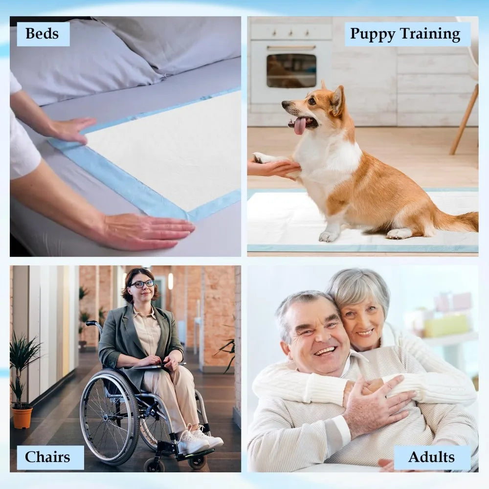 Disposable Underpads 23x36 Inch, 30 Pack, Super Absorbent Incontinence Pads for Bed, Couch, Floor, Pet Training