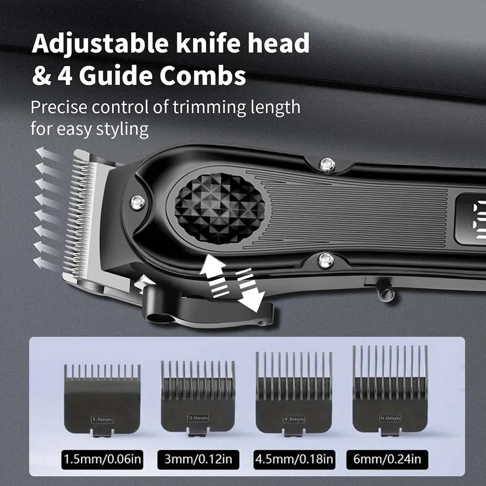 Professional Hair Clipper for Men, Electric Barber Clipper Cordless Rechargeable Hair Cutting Clippers, Men's Hair Cutting Tools