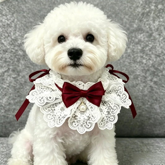 Dog saliva towel, pet scarf, cat bib for small, medium and large dogs, pet accessory, necklace, collar bell, dog bow tie