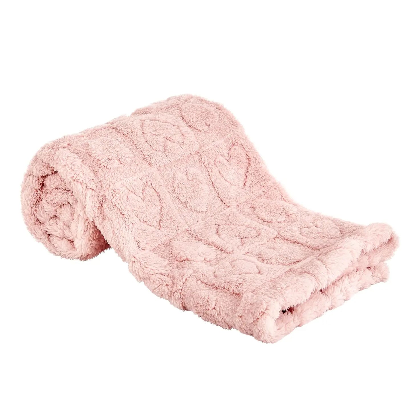 Ultra Soft Heart Checkered Baby Blanket 30x40" for Girls Boys, Cozy Fleece Receiving Blanket for Crib Stroller (Light Pink)