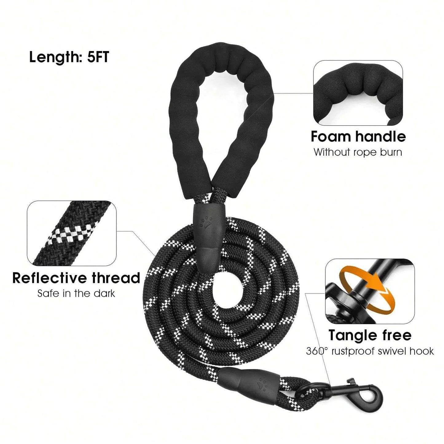Dog Harness, No-Pull Pet Harness With 2 Leash Clips, Adjustable Soft Padded Dog Vest, Reflective No-Choke Pet Oxford Vest With Easy Control Handle For Large Dogs-The Vest And Rope Are Not A Set Set And Need To Be Purchased Se