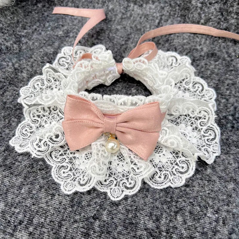 Dog saliva towel, pet scarf, cat bib for small, medium and large dogs, pet accessory, necklace, collar bell, dog bow tie