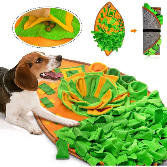 Snugle Mat for Dogs, Dog Cats Nose work Feeding Mat, Pet Interactive Dog Puzzle Toys Encourages Natural Foraging Skills or Training