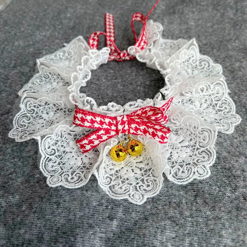 Dog saliva towel, pet scarf, cat bib for small, medium and large dogs, pet accessory, necklace, collar bell, dog bow tie