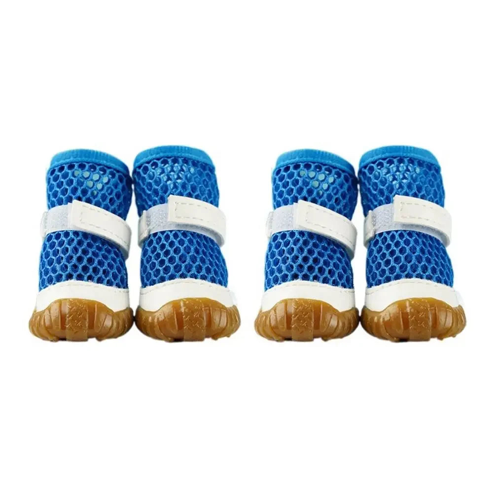 Pet Dog Breathable Net Shoes Summer Hollow Out Dog Shoes Outdoor Soft Anti-Slip for Small Dogs Chihuahua Teddy