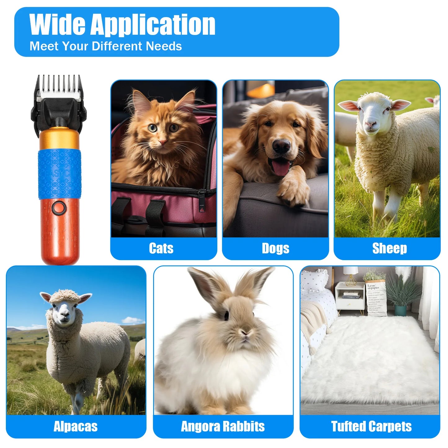110V/220V 36W Regulation Pet Electric Push Shear Mahogany Handle Professional Shearing Machine Rabbit Hair Shear Wool Shear