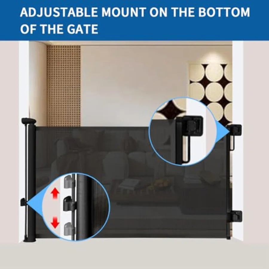 Retractable Baby Gates Extra Wide, no Drillg Baby Gates for Large Opengs, Child Gates, Safety Gates, Extra Long Dog Gates on Do