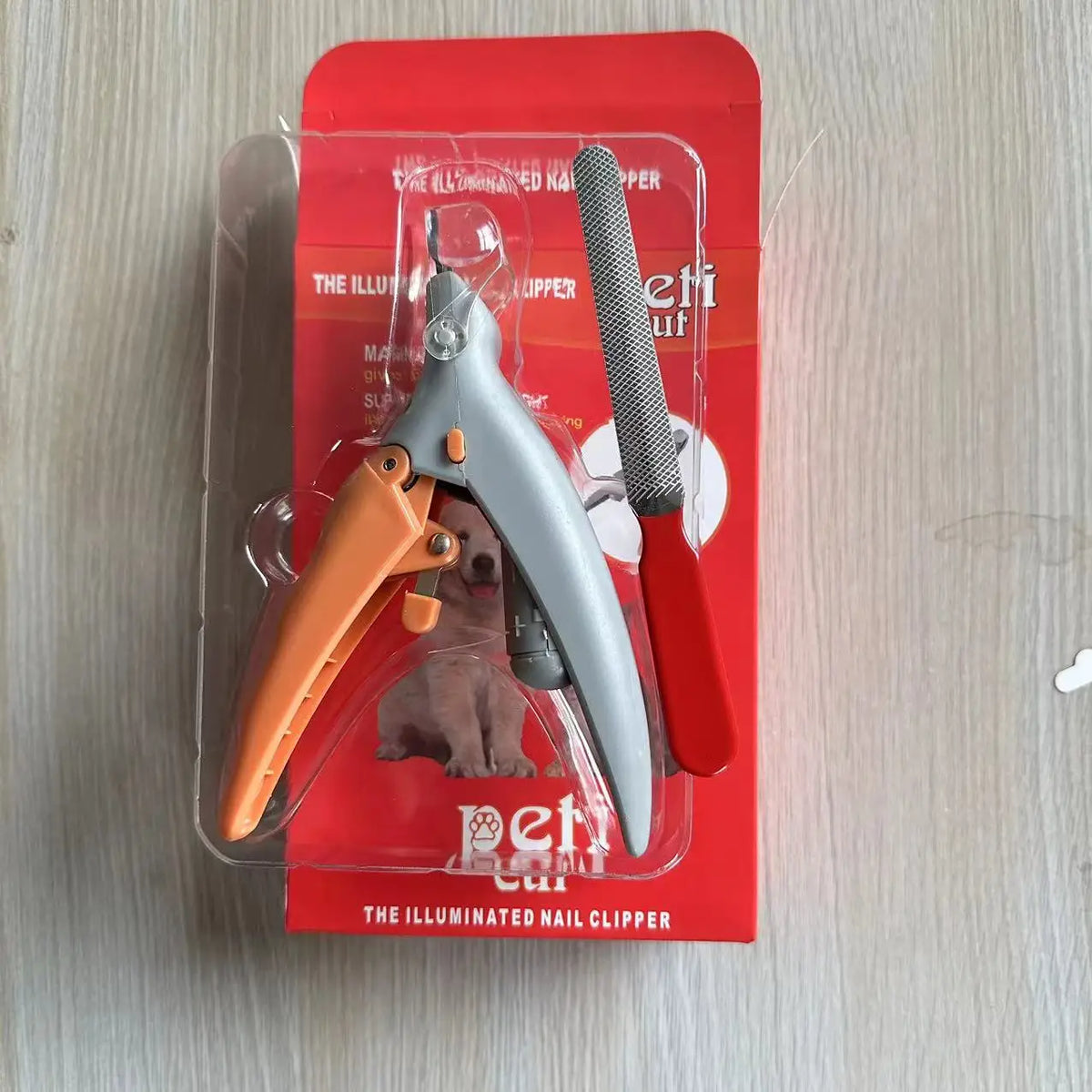 LED Pet Nail Clipper with Bright Light Illuminated Dog Cat Nail Trimmer Safety Pet Grooming Tool