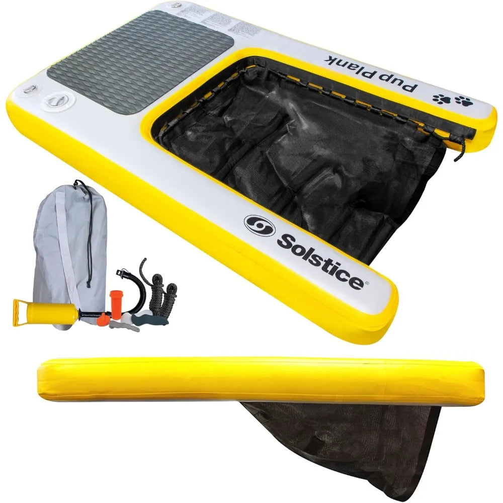 SOLSTICE Inflatable Pup Plank, Dog Water Ramp for Boats and Docks, XL, 200 lb Capacity - Floating Platform for Pets for Lake, Ri