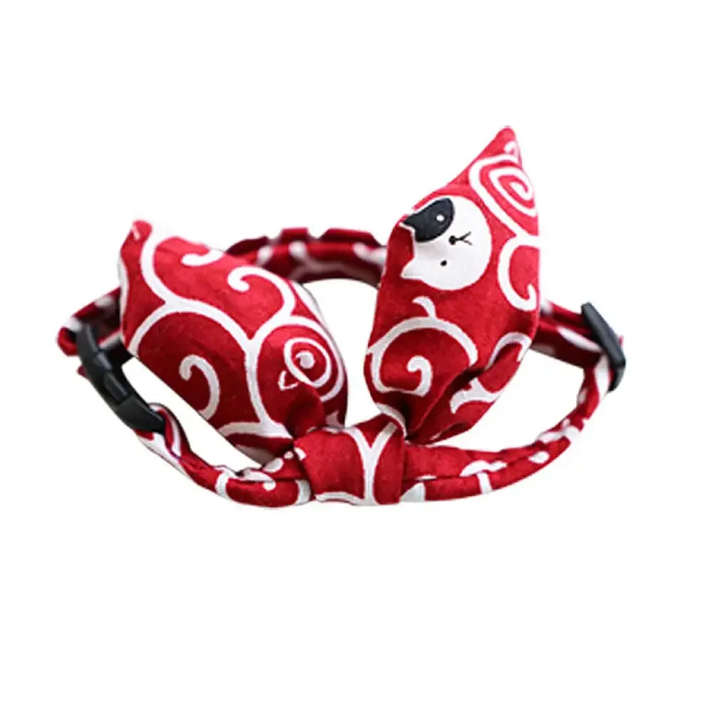 Adjustable Pet Dog Cotton Bandana Puppy Scarf Japanese Style Dog Cat Bow Tie Pet Grooming Accessories High Quality Pet Supplies