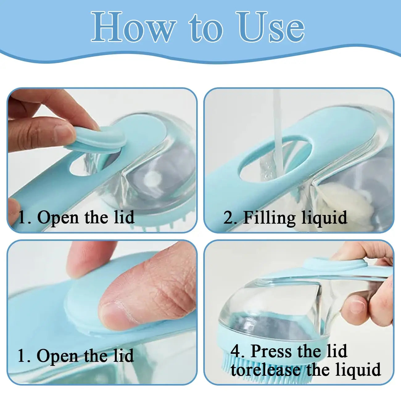 Dog Bath Brush Pet Cat Bath Grooming Device Portable Silicone Bath Massage Brush Dog Scrubbing Bath Essential Pet Supplies