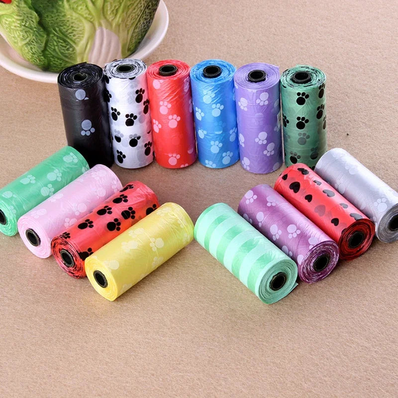 10/40Roll Dog Poop Bags for dog Large Cat Waste Bags Doggie Outdoor Home Clean Refill Garbage Bag Pet Supplies 15 Bags/ 2043