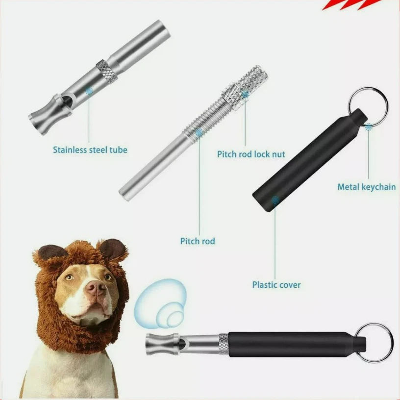 4Pcs Adjustable Pet Dogs Training Whistle Ultrasonic Sound Flute Pets Discipline Supplies Dog Training Whistle