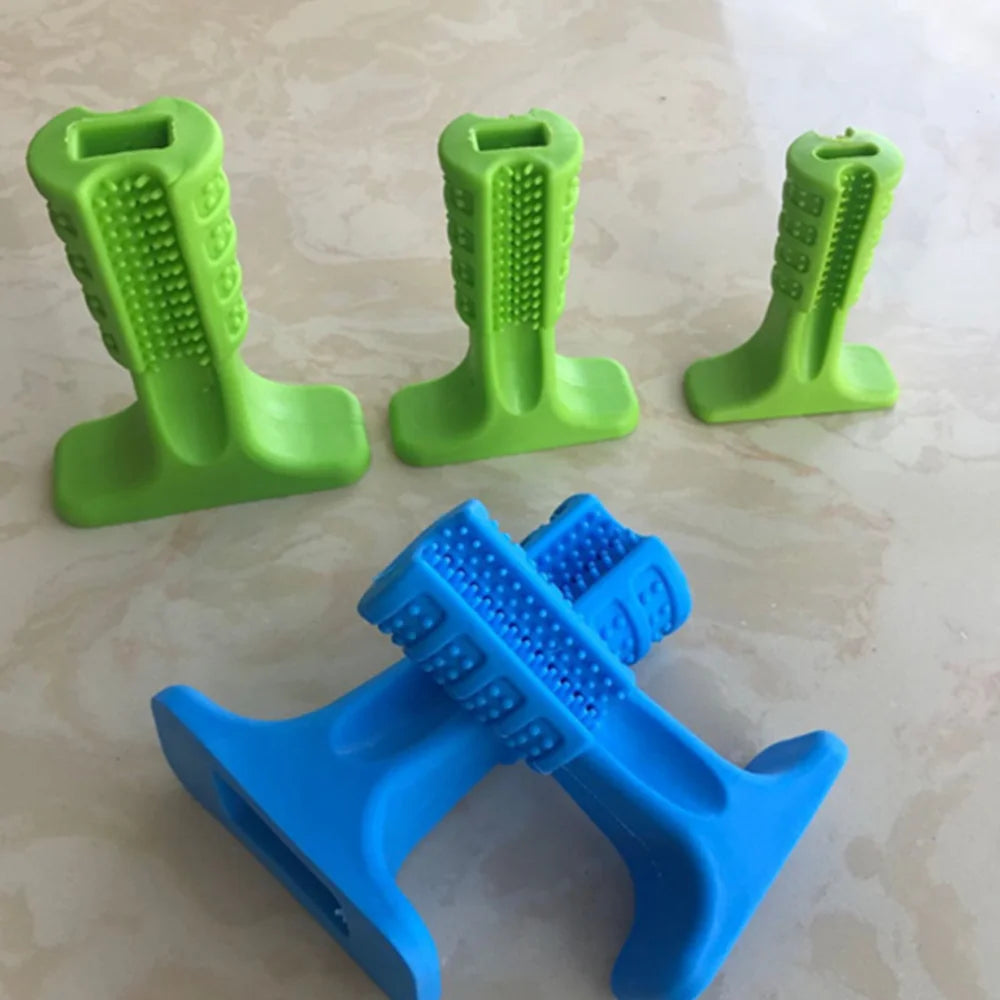 Silicone Pet Chewable TeethToothbrush Dog Tooth Stick Brush for Large Breed Dogs Teeth Oral Cleaning Toys