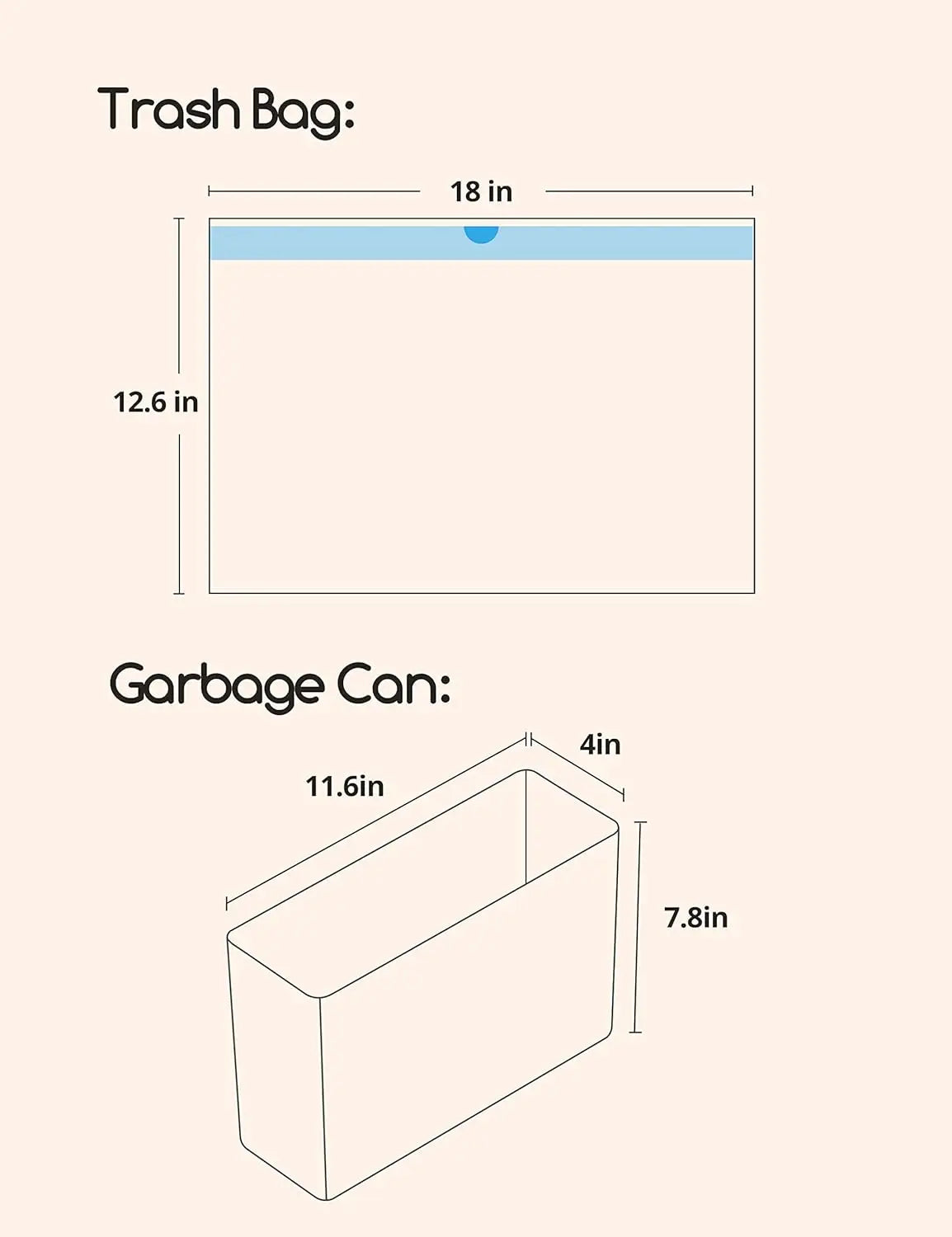 MeoWant Cat Litter Box Liners, Drawstring Receptacles Bags Thickened Waste Bag for MeoWant MW-SC01/SC02/SC09 Automatic Cat Litter Box, 20pcs