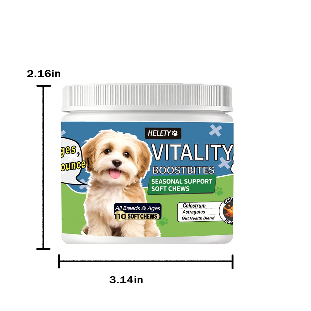 Dog Allergy Itching Skin Relief & Immune Support Anti Itch Probiotics for Yeast, Itchy Skin and Itchy Ears, Vitamins for Seasona