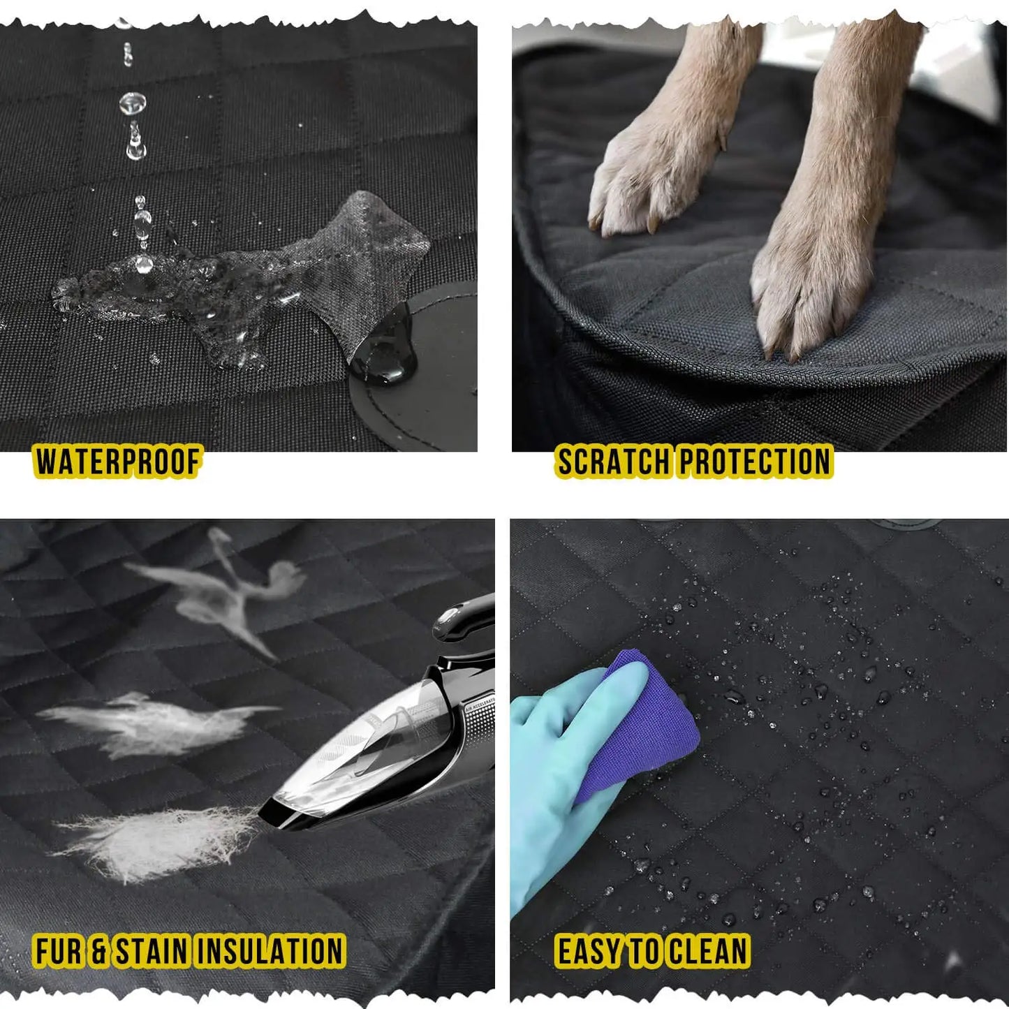2Pcs Dog Car Front Seat Covers 100% Waterproof Pet Cat Dog Carrier Mat Seat Cover for Cars Trucks SUV Front Seat Dog Accessories