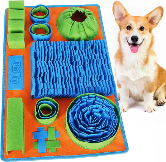 Snuffle Mat for Dogs, Interactive Dog Puzzle Toy for Boredom and Mental Stimulation, Enrichment Feeding Game Sniff Mat Helps Slo