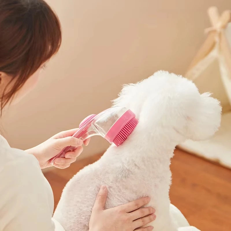Pet Bathing Brush Long Handle Dog Cleaning Brush Soft Silicone Pet Grooming Comb for Cats Dogs Cat Massage Brush Pet Supplies