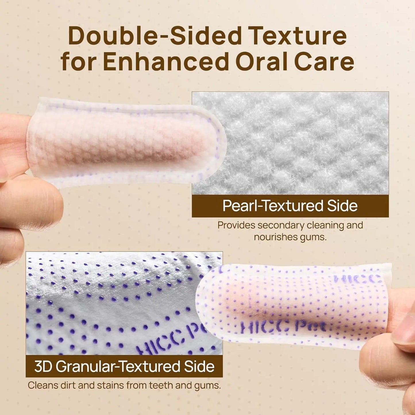 Pet Teeth Cleaning Wipes for Dogs & Cats, Vet-Recommended Finger Wipes, Reduce Plaque & Freshen Breath, No-Rinse Toothbrush Kit, Mint