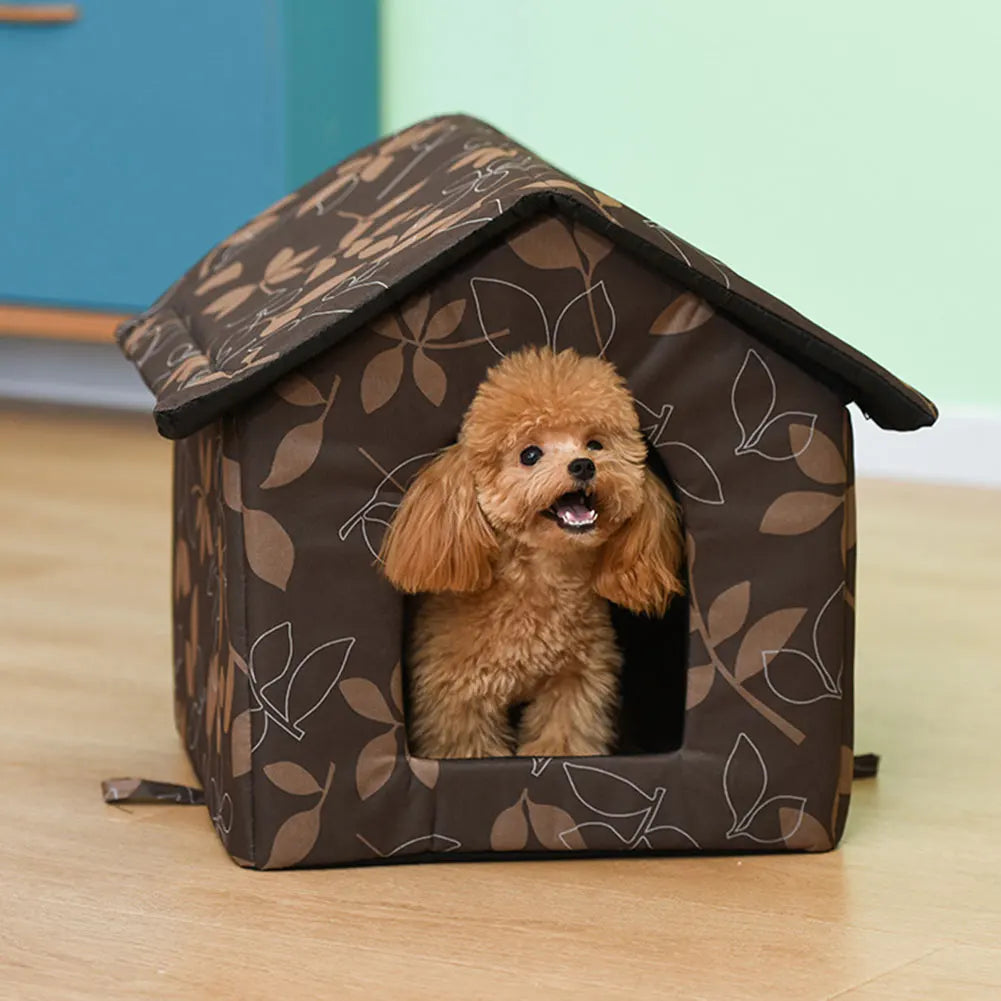 Waterproof Pet Bed House Warm Puppy Kennel Kitten Cave Hut for Indoor and Outdoor Use
