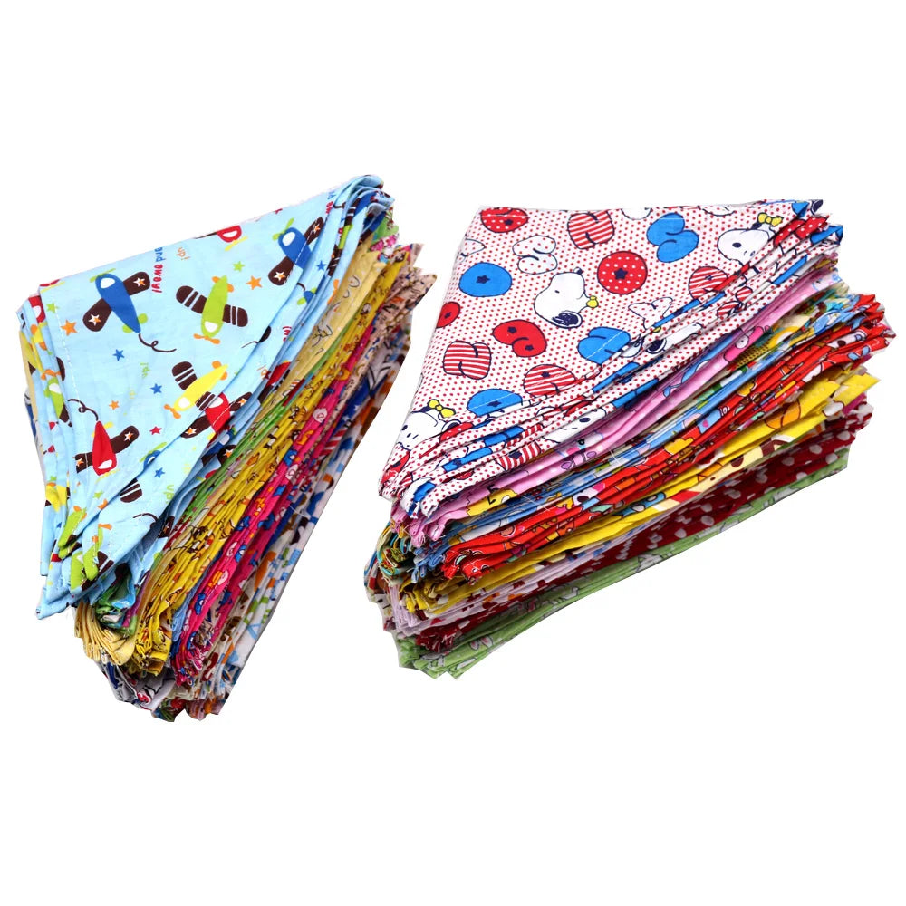 S/M/L/XL 10PCS Dog Bandana Cotton Dog Puppy Bibs Scarf Dog Bandans for -Large Dogs