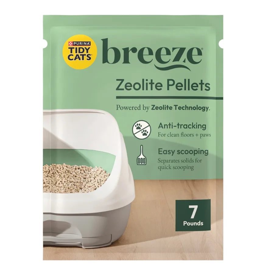 Purina Breeze Unscented 99.9 Percent Dust Free, Multi Cat, Zeolite Pellet Cat Litter Refill