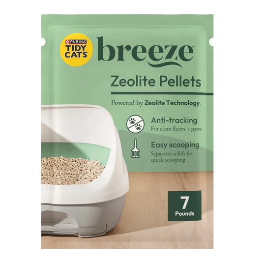 Purina Breeze Unscented 99.9 Percent Dust Free, Multi Cat, Zeolite Pellet Cat Litter Refill