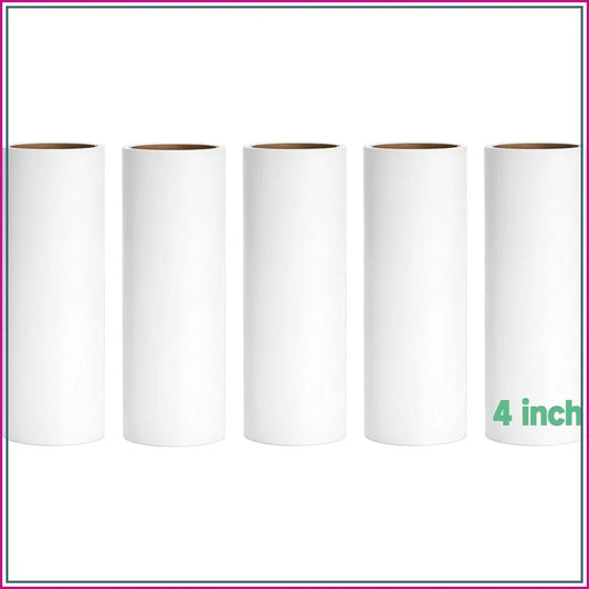 5 Pack 4 Inch Lint Roller Refills, 300 Total Sheets - Sticky Adhesive for Pet Hair, Lint, Dust on Clothes, Furniture, Car Seats