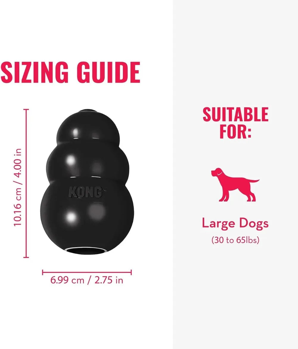 Extreme Dog Toy - Fetch & Chew - Treat-Filling, Erratic Bounce - Durable Natural Rubber - for Power Chewers, Large Dogs