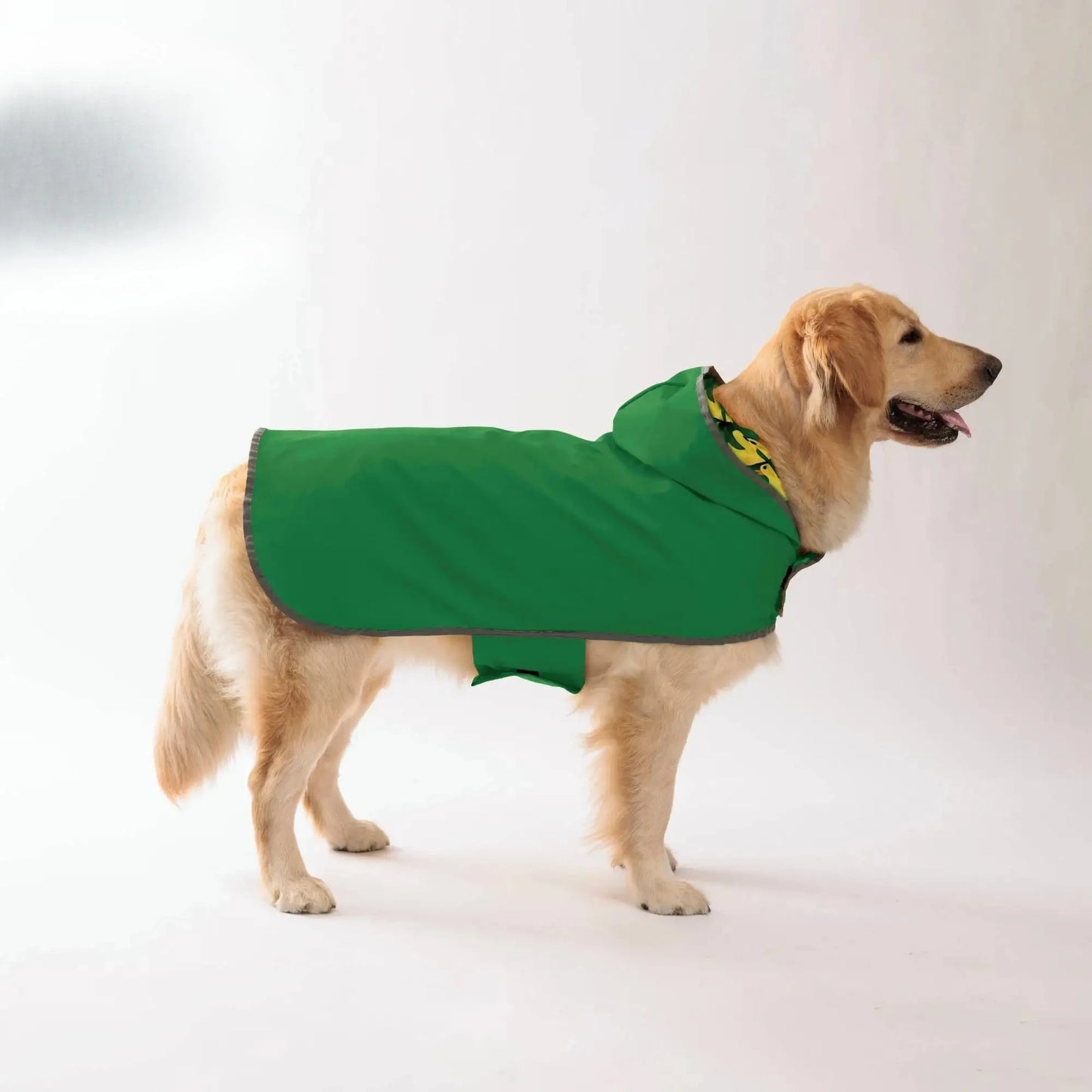 Keep Your Pup Dry & Stylish: Double-Layer Yellow Raincoat With Two-Way Wear!