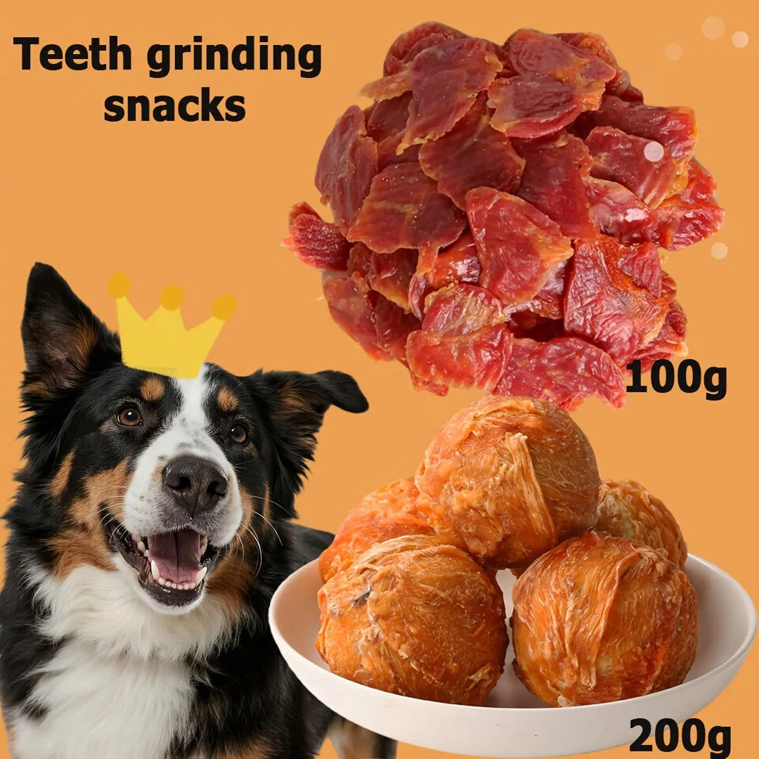 Natural Duck, Chicken, Milk Stick, Sweet Potato Dog Treats Set - Grain-free, High Protein, Low Fat, Good For Dental Health