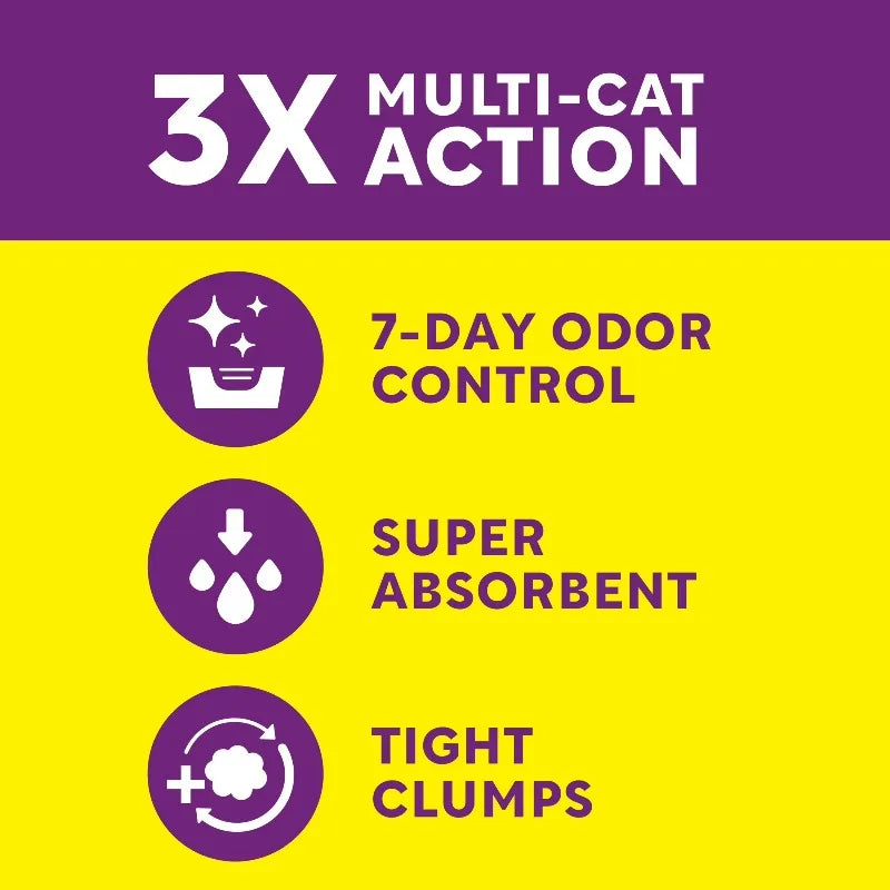 Multi Cat Litter With Meadow Fresh Scent, 38 lb. Box