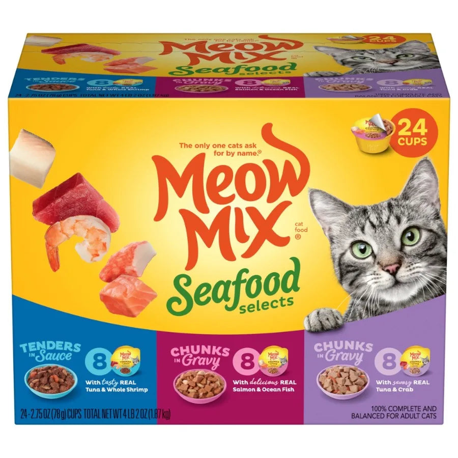 Seafood Selections Variety Pack, Wet Cat Food, 2.75 oz Cup 24 Pack