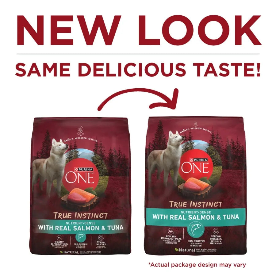 True Instinct With Real Salmon and Tuna Natural With Added Vitamins, Minerals and Nutrients High Protein Dog Food Dry Formula,